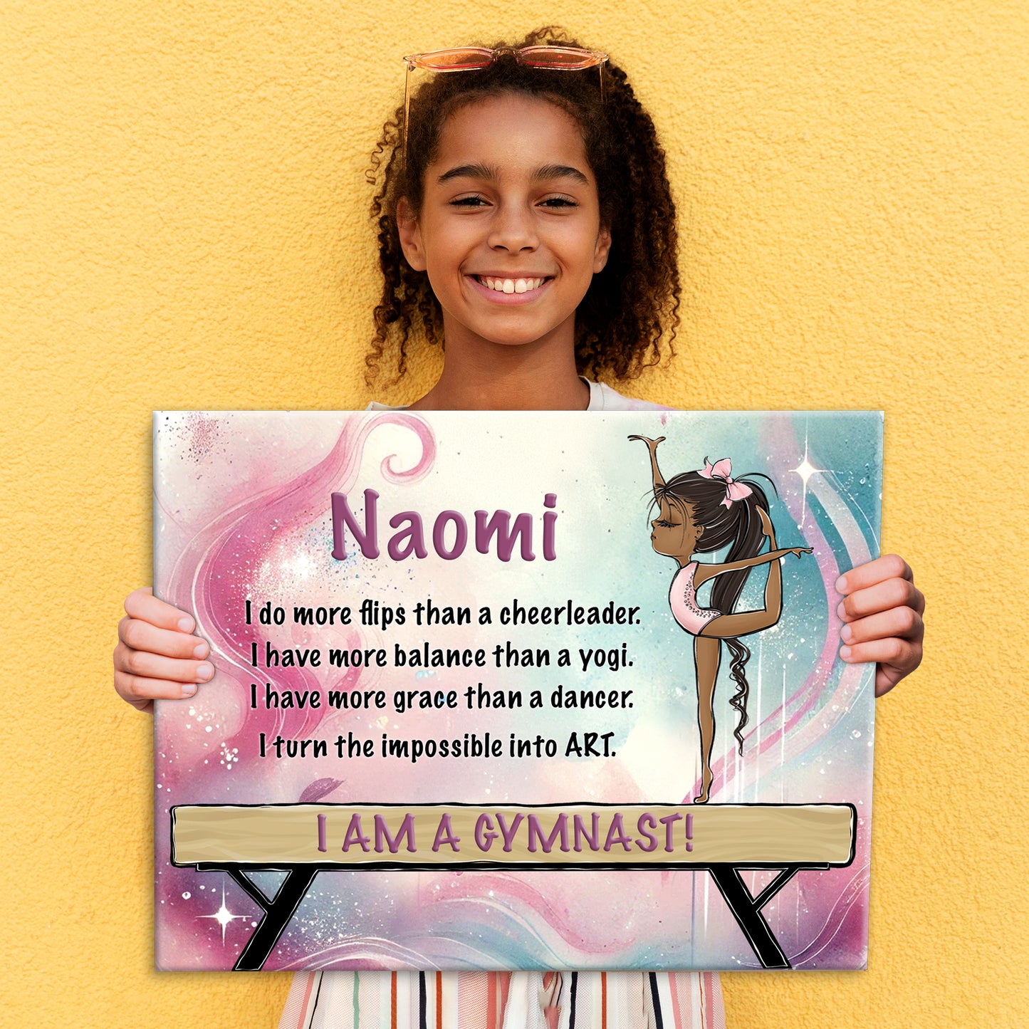 Personalized Gymnastic Sign on Canvas