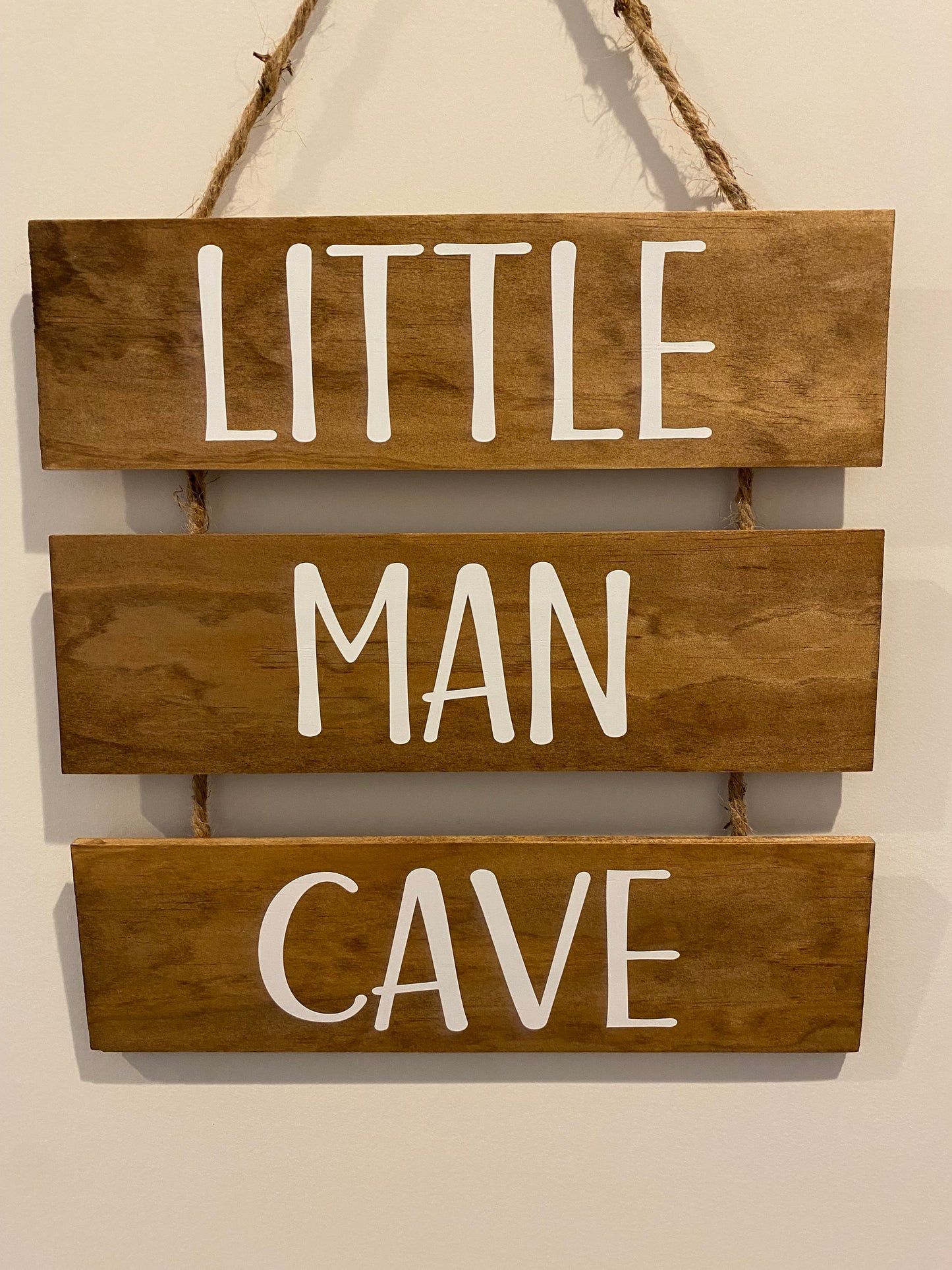 Little Man Cave Sign with Rope
