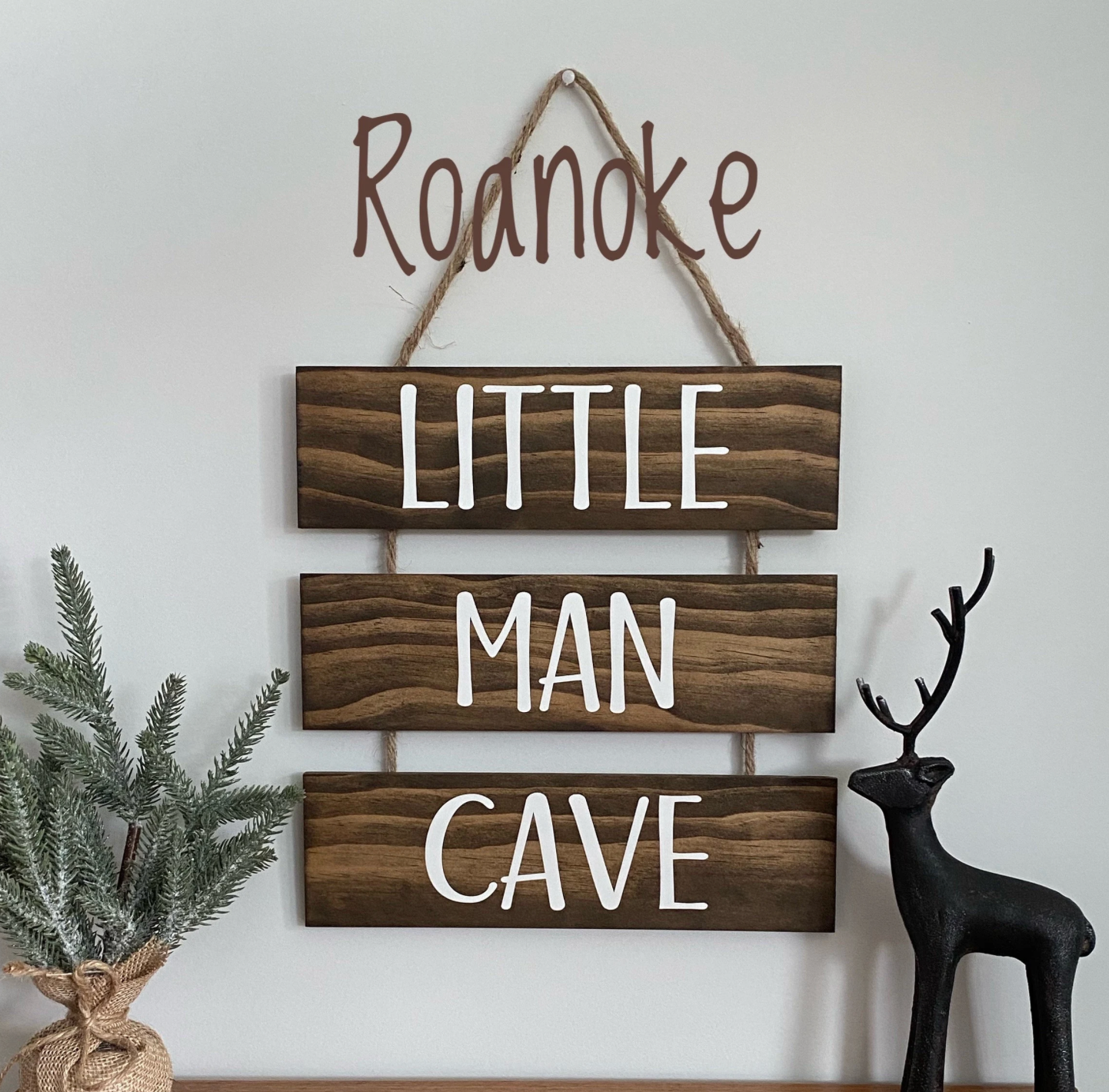 Little Man Cave Sign with Rope