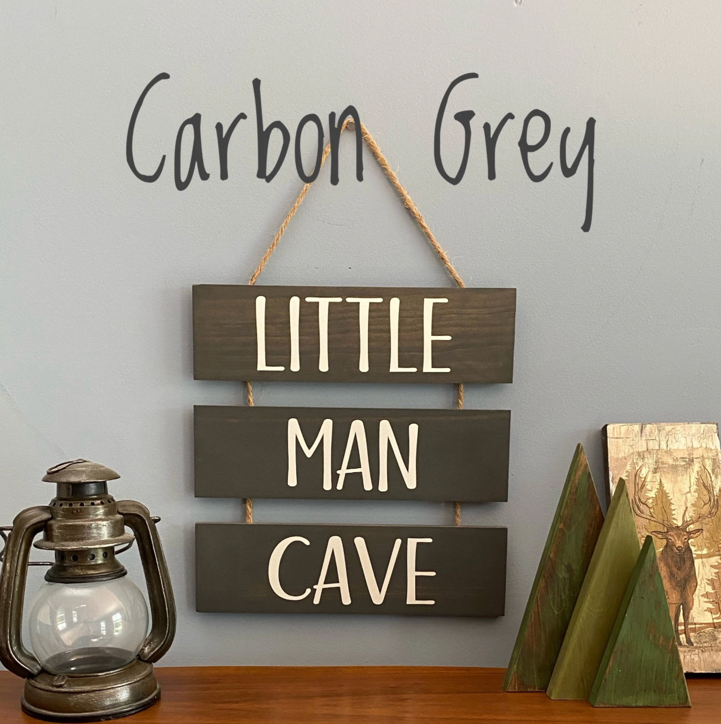 Little Man Cave Sign with Rope