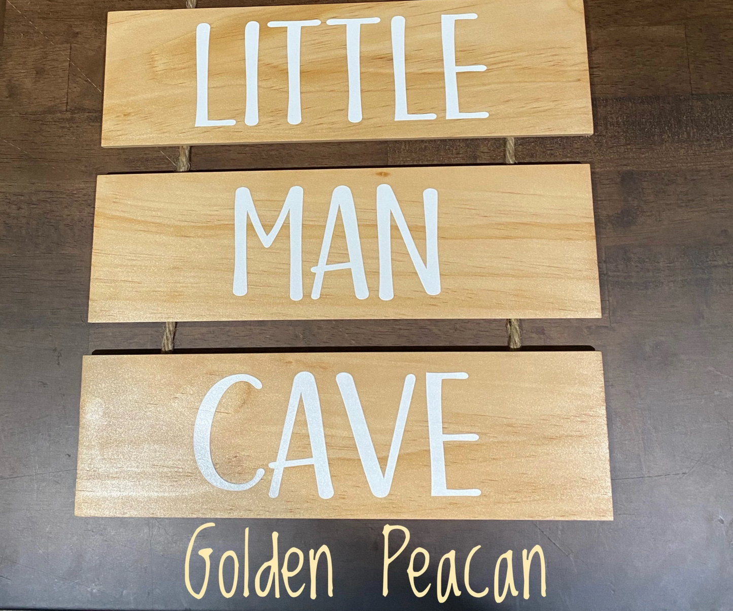 Little Man Cave Sign with Rope