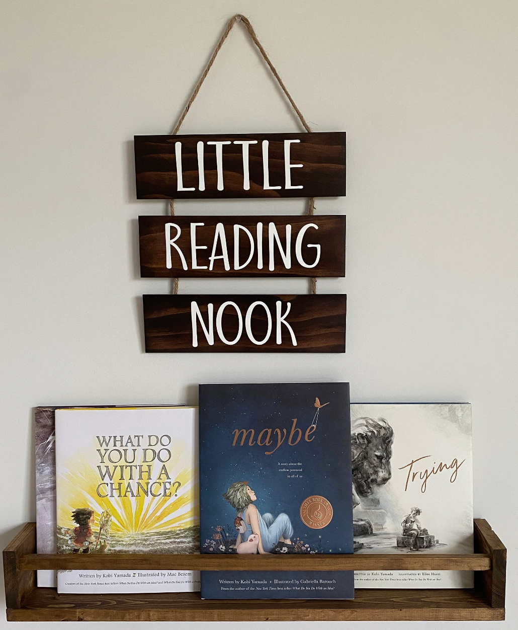 PERSONALIZED Reading Nook Sign with Rope