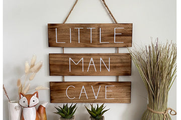 Rustic Little Man Cave Sign – The Perfect Touch for Your Woodland Nursery