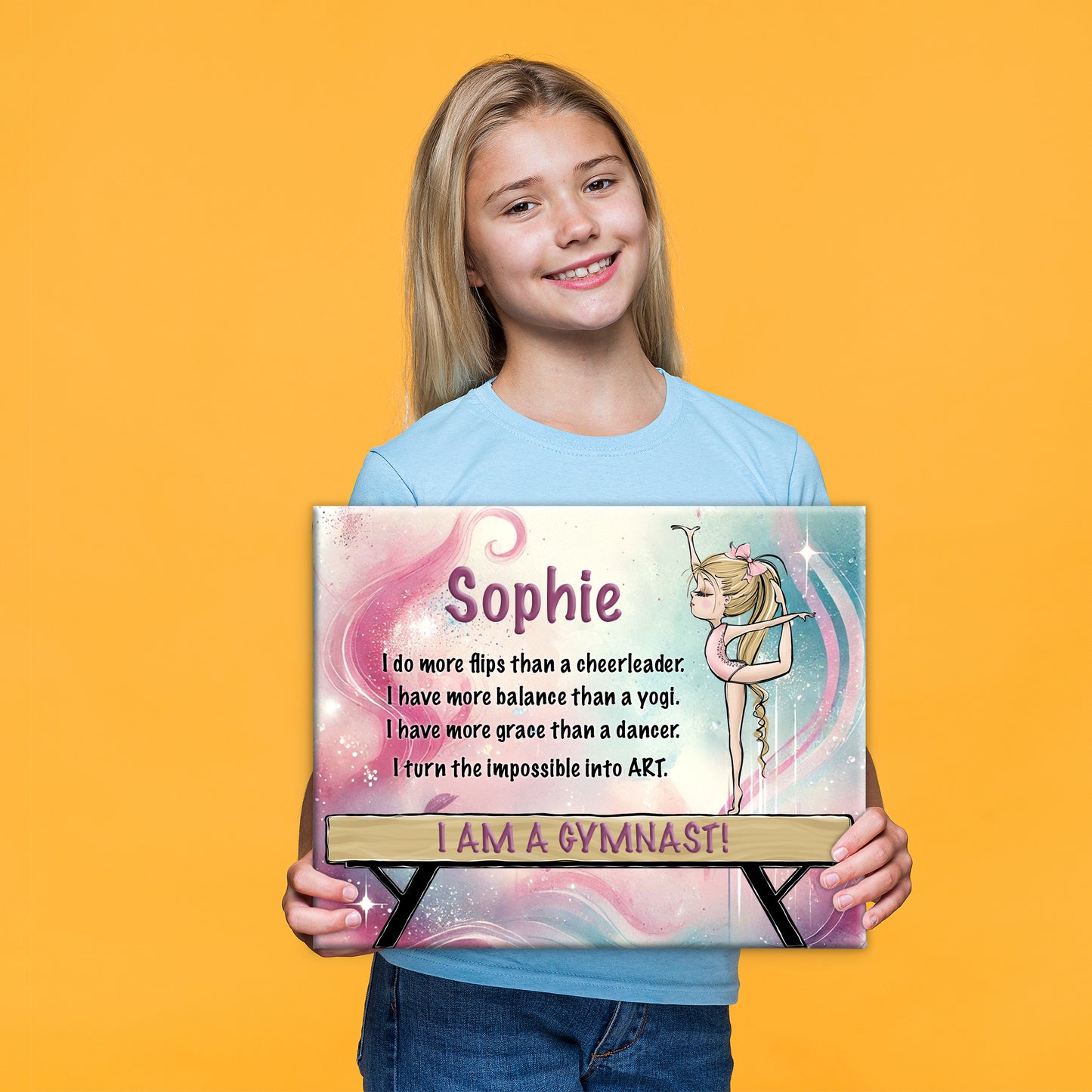 Personalized Gymnastic Sign on Canvas