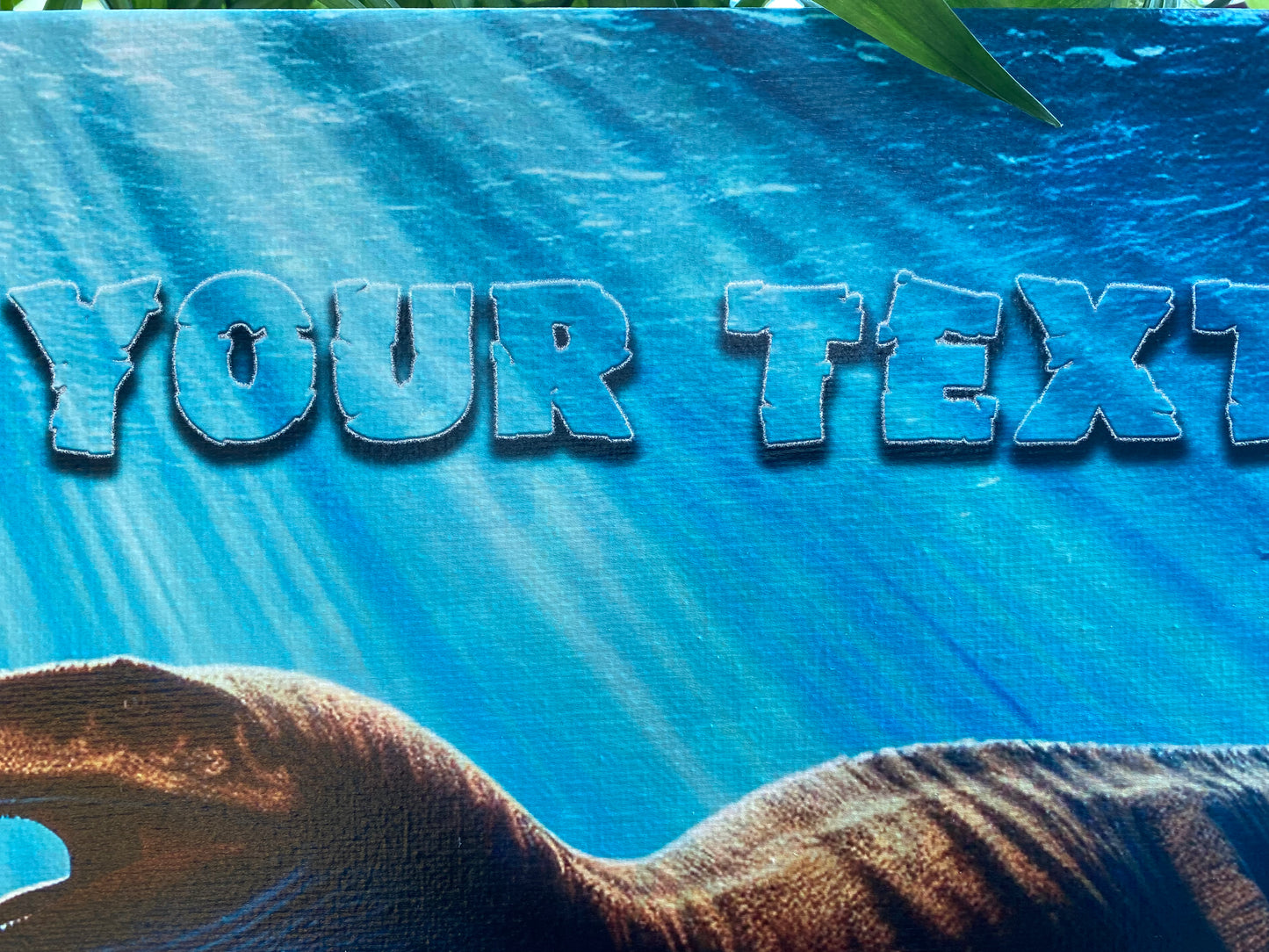 Personalized Dinosaur Plesiosaur Sign on Canvas, Dinosaur Party Sign