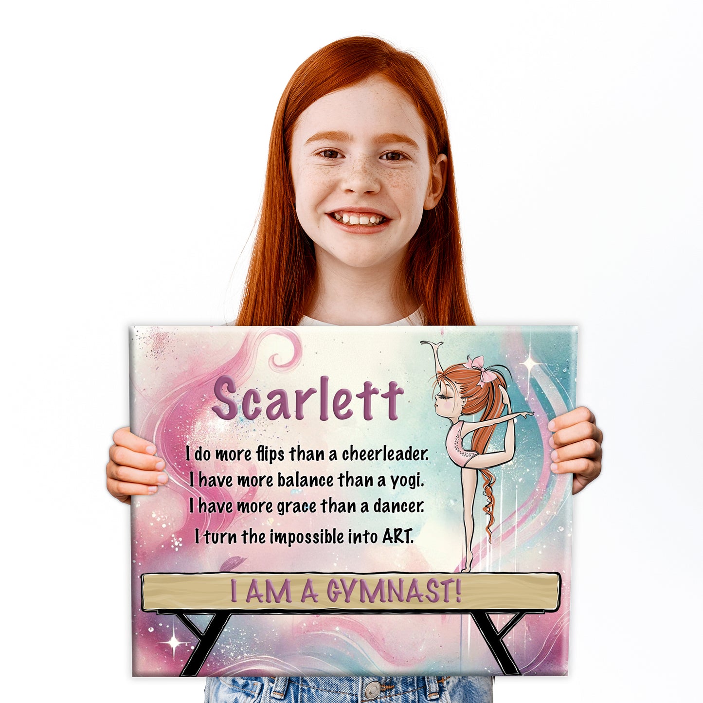Personalized Gymnastic Sign on Canvas