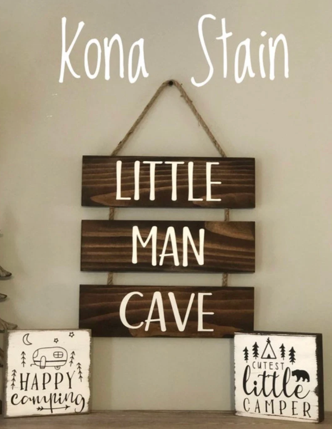 Little Man Cave Sign with Rope