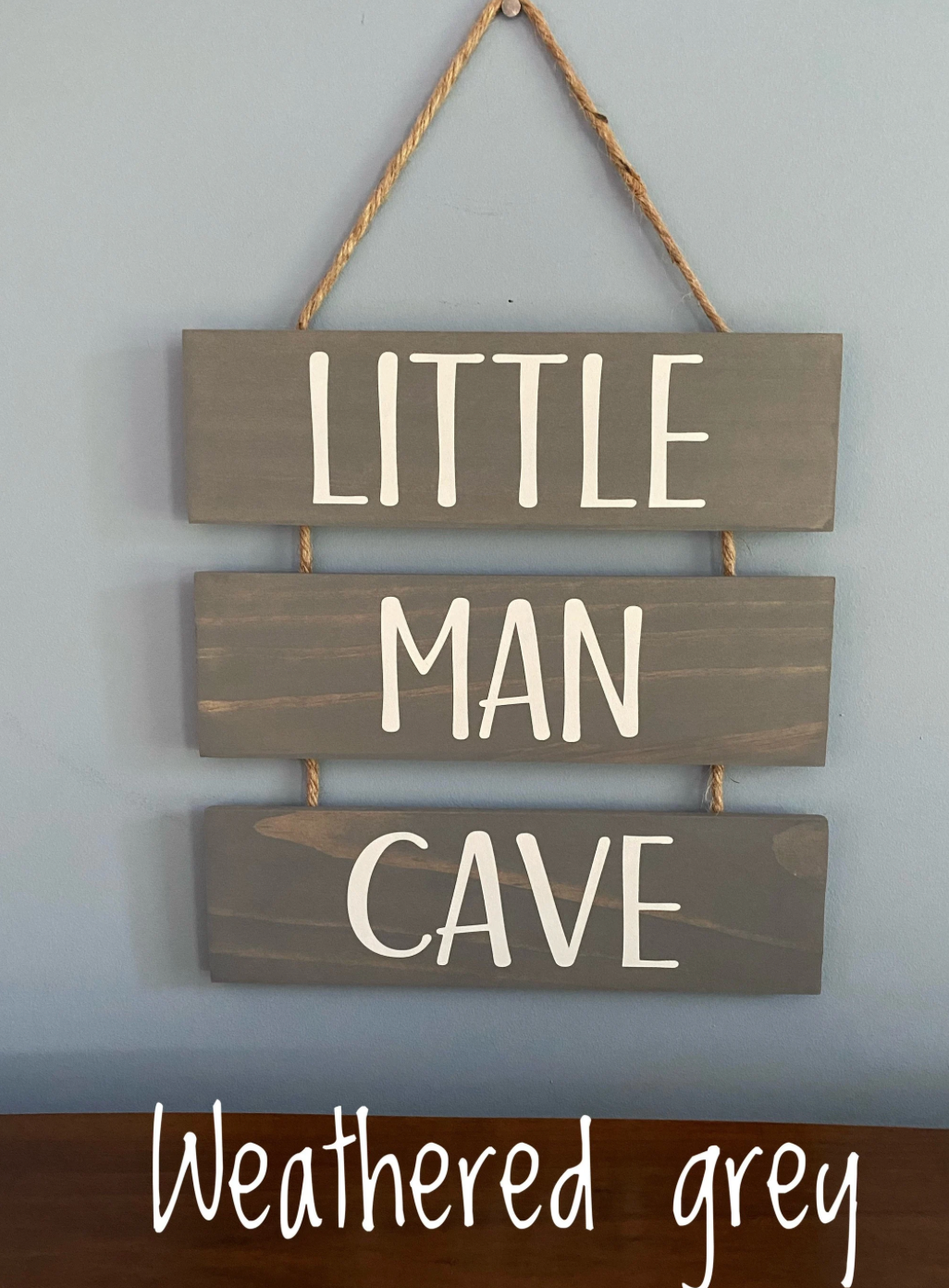 Little Man Cave Sign with Rope