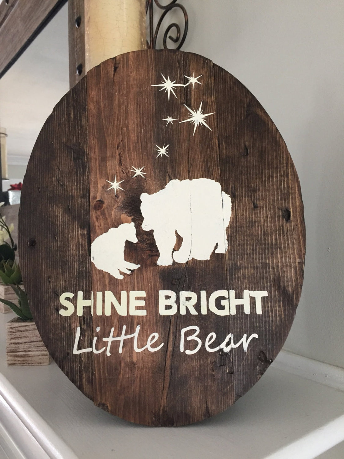 Small Little Dipper Bear Wall Art, woodland nursery