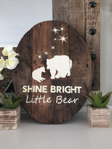 Small Little Dipper Bear Wall Art, woodland nursery