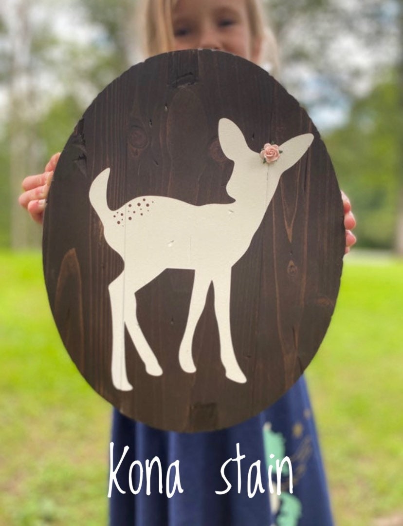 Rustic Deer Nursery Sign: Hand-Painted Woodland Decor