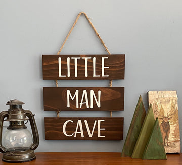 Little Man Cave Sign with Rope