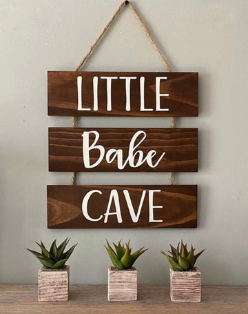Little Babe Cave Sign with Rope
