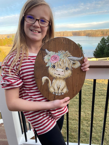 Rustic Highland Cow Wall Decor, Buffalo Nursery Art