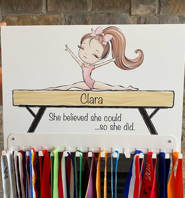 Gymnastic Medal Hanger Sign with Personalized Name