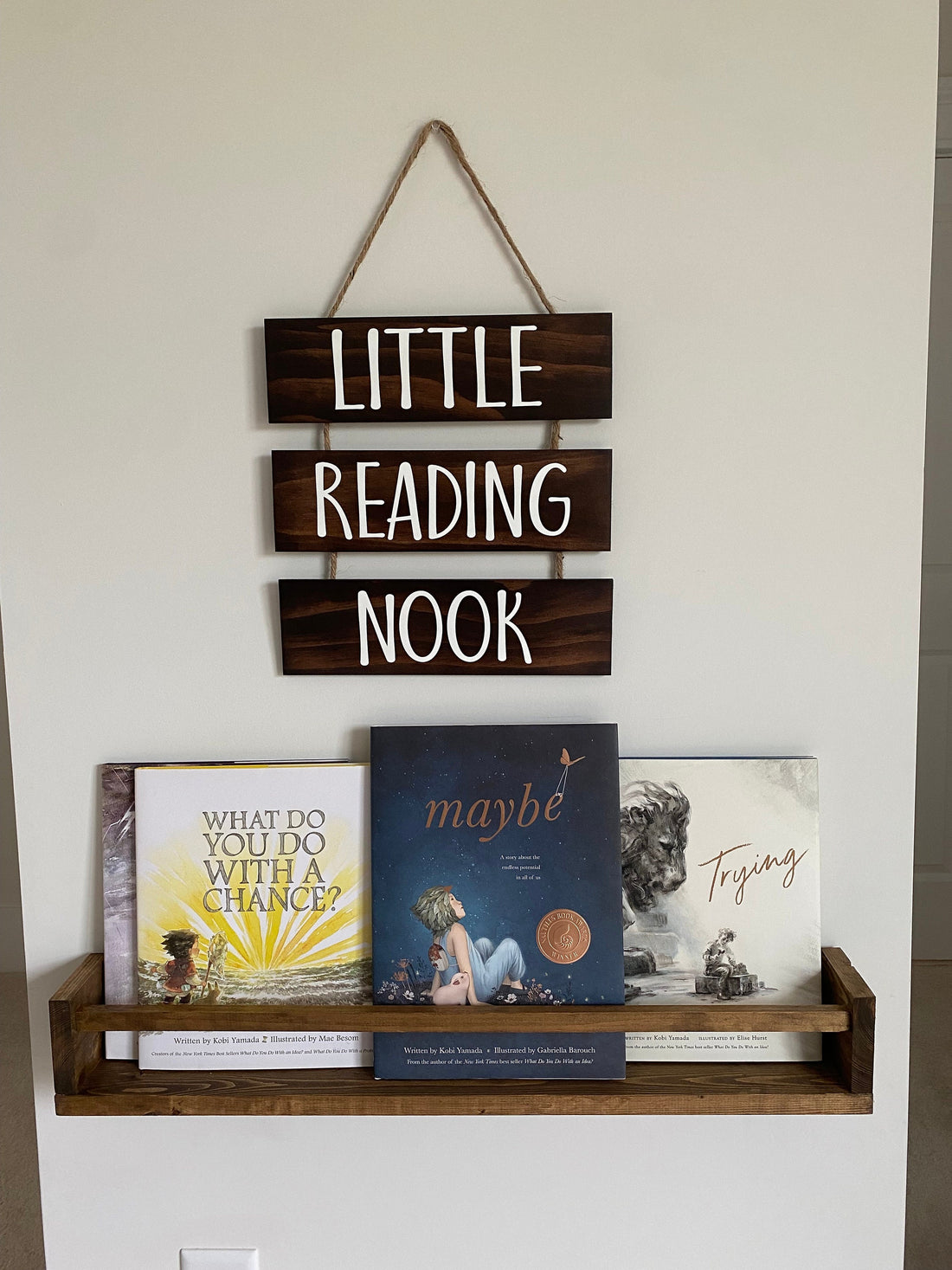 PERSONALIZED Reading Nook Sign with Rope