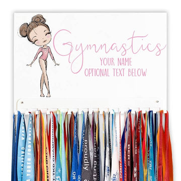 Personalized Gymnastic Sign with Medal Hanger