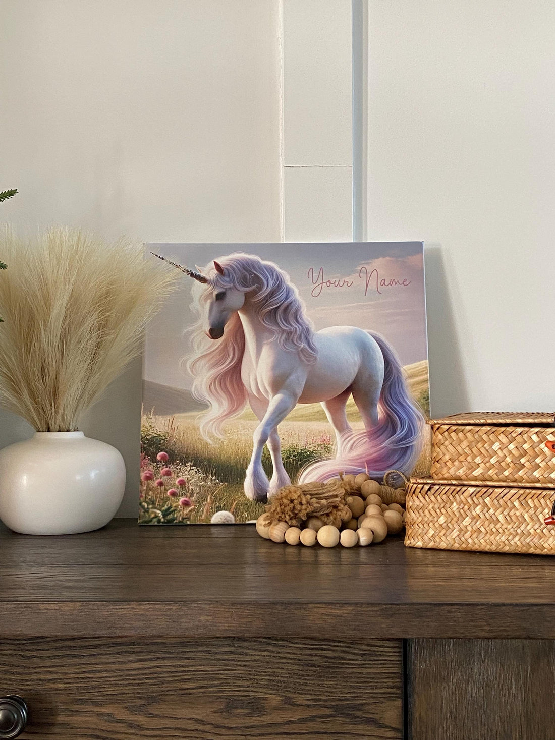 Personalized Unicorn Sign on Canvas