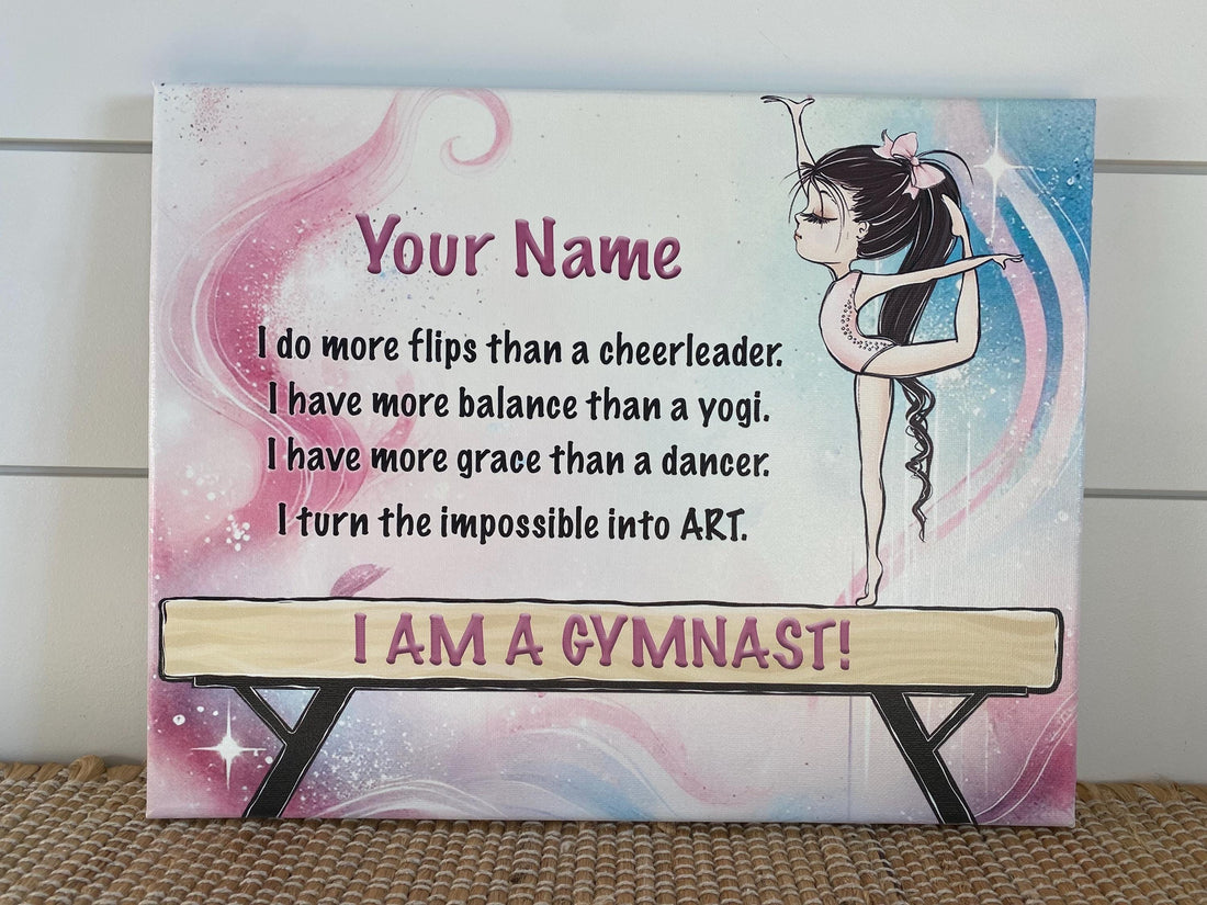 Canvas Gymnastic Sign with Personalized Name