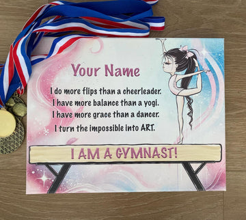 Canvas Gymnastic Sign with Personalized Name