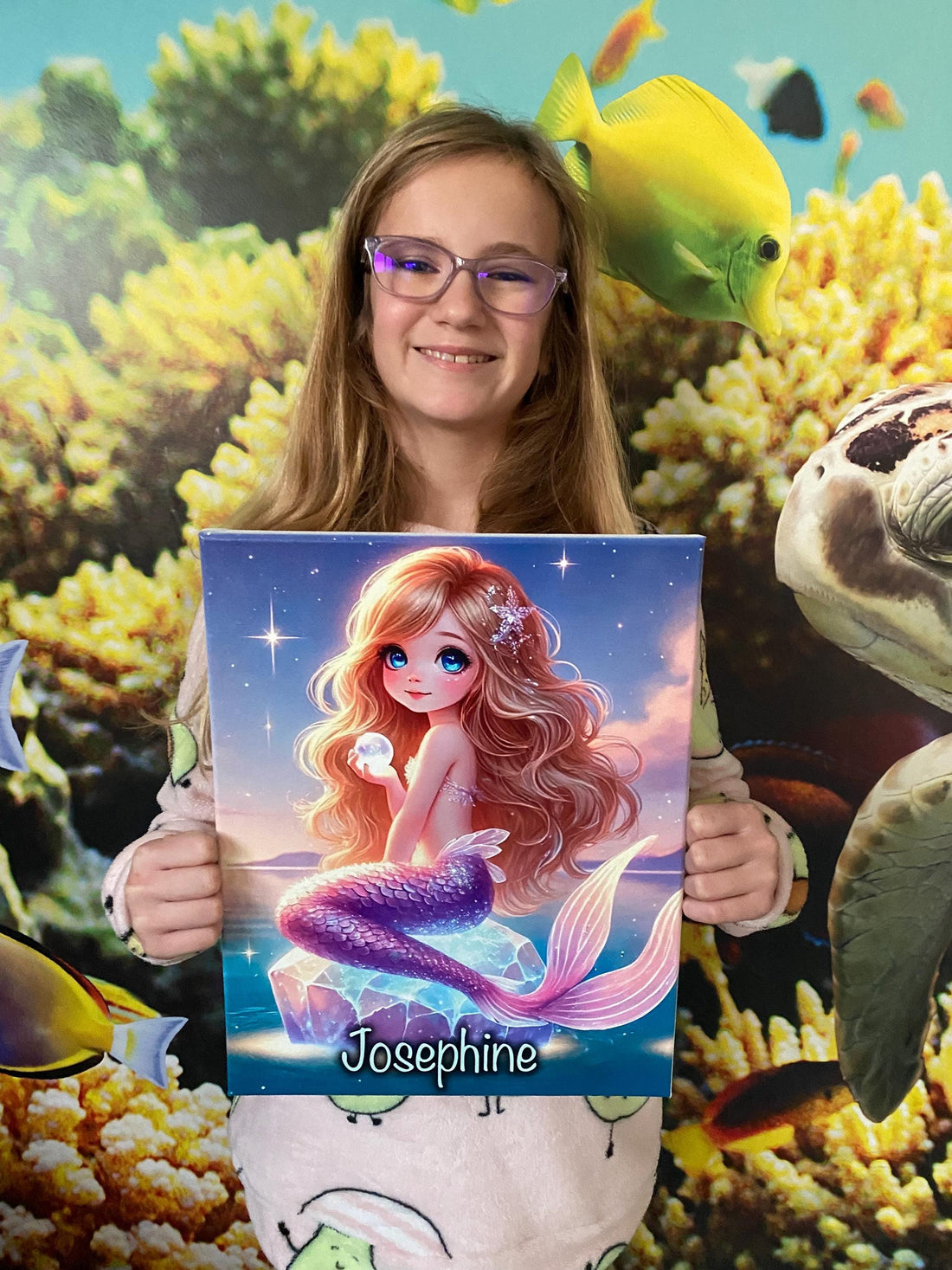 Personalized Mermaid Sign on Canvas