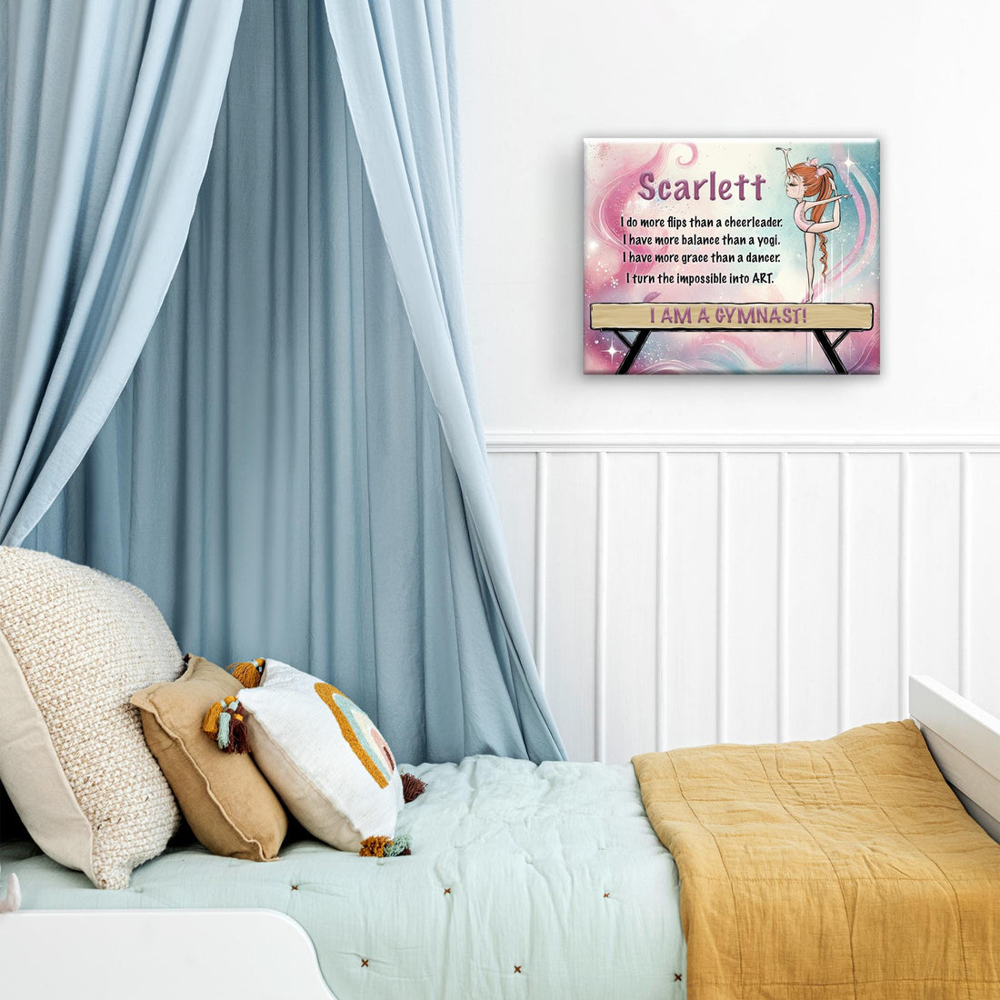 Personalized Gymnastic Canvas Wall Decor
