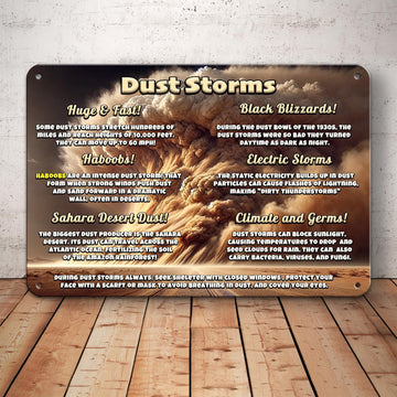 Educational Dust Storm Sign, Extreme Weather Decor, Science or Homeschool Decor