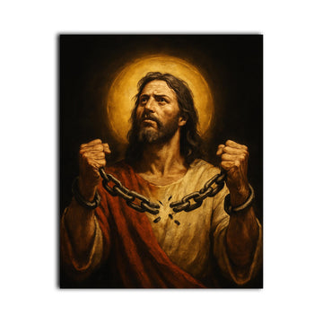 Jesus the Chain Breaker Canvas Art: Christian Home Decor