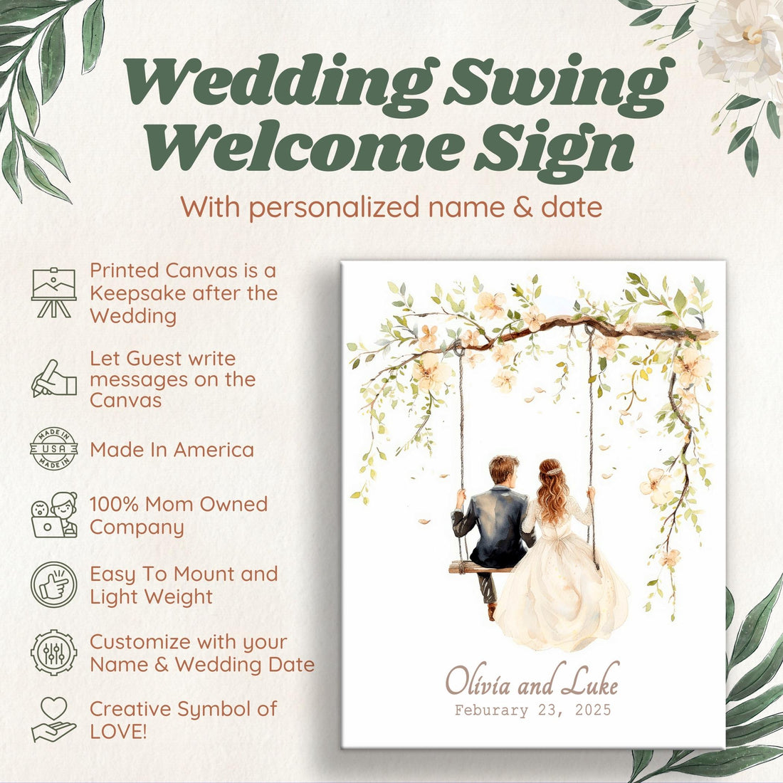 Personalized Wedding Swing Sign