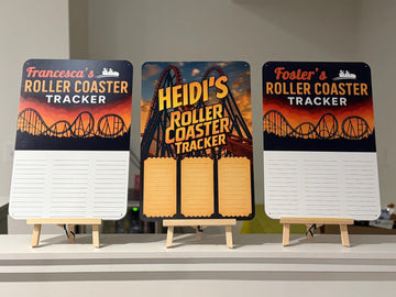 Roller Coaster Tracker Sign with Personalized Name